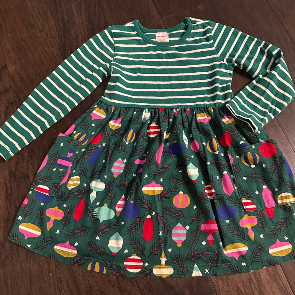 Hanna Andersson Colorful Ornament Holiday Dress